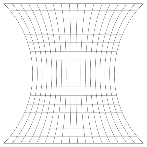 Griglia Maglia Reticolo Griglia Con Effetto Distorto Deforme Distorsione Matrice — Vettoriale Stock