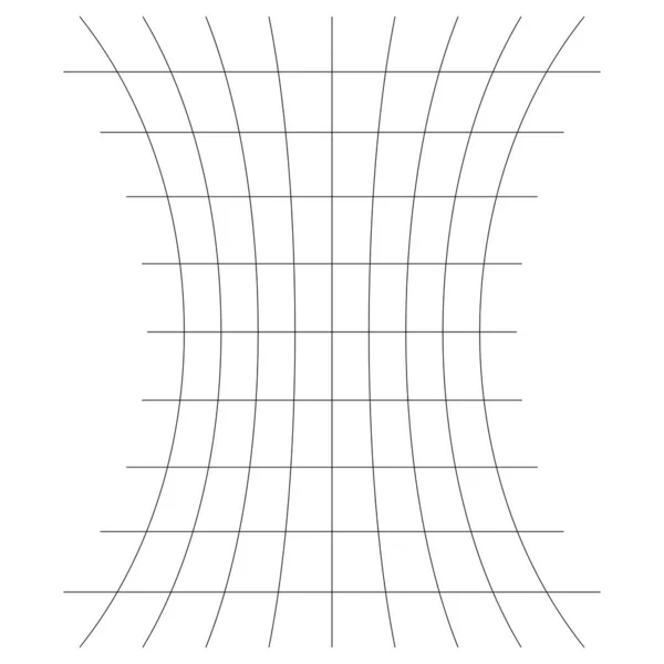 Rejilla Malla Celosía Rejilla Con Distorsión Efecto Deforme Distorsión Deformación — Archivo Imágenes Vectoriales