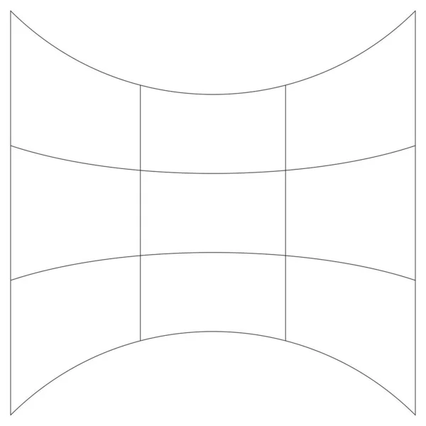 Grade Malha Treliça Grade Com Distorcer Deformar Efeito Distorção Matriz — Vetor de Stock