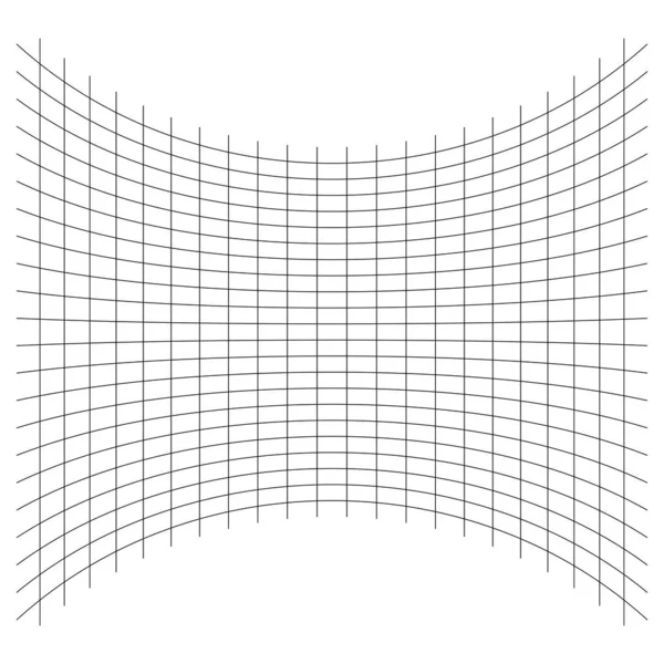 Grade Malha Treliça Grade Com Distorcer Deformar Efeito Distorção Matriz — Vetor de Stock