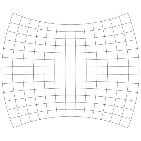 Grade Malha Treliça Grade Com Distorcer Deformar Efeito Distorção Matriz — Vetor de Stock
