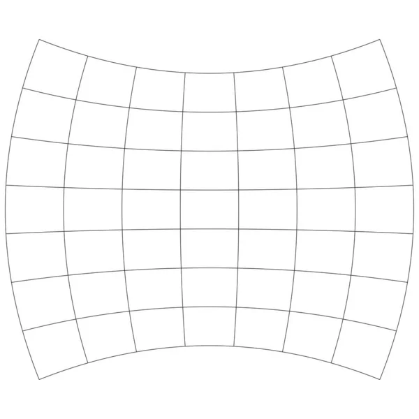Grade Malha Treliça Grade Com Distorcer Deformar Efeito Distorção Matriz — Vetor de Stock