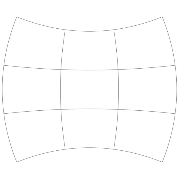 Grade Malha Treliça Grade Com Distorcer Deformar Efeito Distorção Matriz — Vetor de Stock