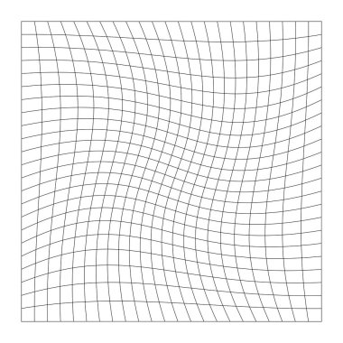 Şebeke, ağ, kafes, bozulma, deformasyon etkisi. Bozukluk, deformasyon dizisi