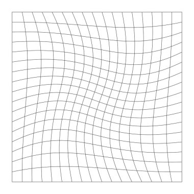 Şebeke, ağ, kafes, bozulma, deformasyon etkisi. Bozukluk, deformasyon dizisi