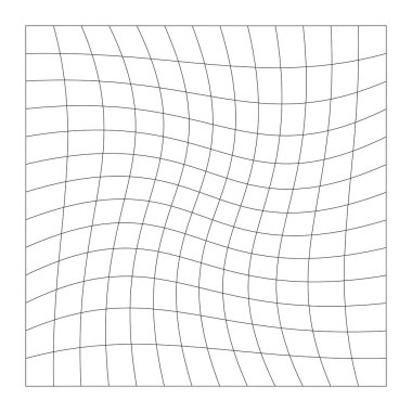 Şebeke, ağ, kafes, bozulma, deformasyon etkisi. Bozukluk, deformasyon dizisi