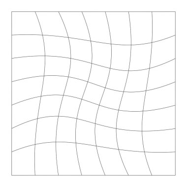 Şebeke, ağ, kafes, bozulma, deformasyon etkisi. Bozukluk, deformasyon dizisi