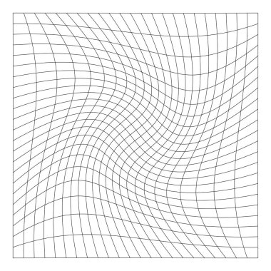 Şebeke, ağ, kafes, bozulma, deformasyon etkisi. Bozukluk, deformasyon dizisi