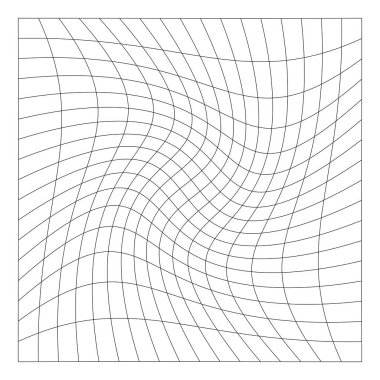 Şebeke, ağ, kafes, bozulma, deformasyon etkisi. Bozukluk, deformasyon dizisi