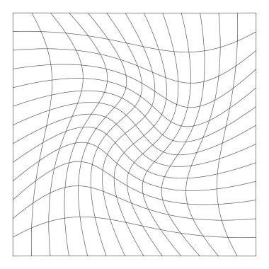 Şebeke, ağ, kafes, bozulma, deformasyon etkisi. Bozukluk, deformasyon dizisi