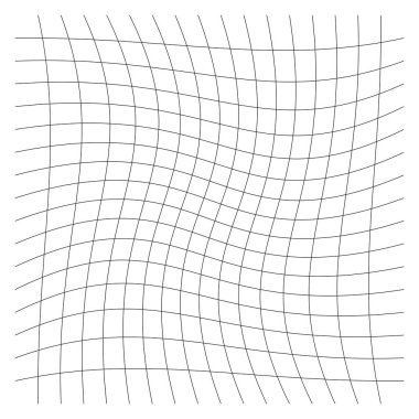 Şebeke, ağ, kafes, bozulma, deformasyon etkisi. Bozukluk, deformasyon dizisi