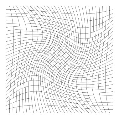 Şebeke, ağ, kafes, bozulma, deformasyon etkisi. Bozukluk, deformasyon dizisi