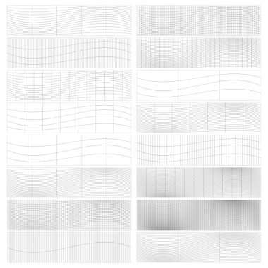 Dikdörtgen kümesi w bozulması, deforme etki vektör illüstrasyonu