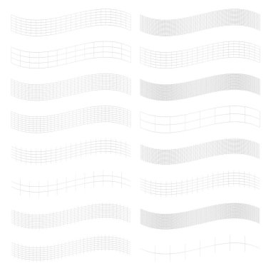 Dikdörtgen kümesi w bozulması, deforme etki vektör illüstrasyonu