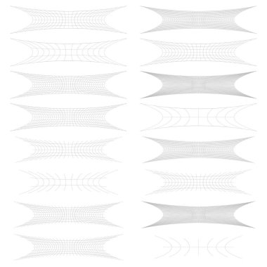 Dikdörtgen kümesi w bozulması, deforme etki vektör illüstrasyonu