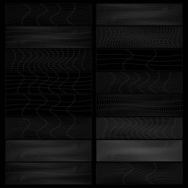 Dikdörtgen kümesi w bozulması, deforme etki vektör illüstrasyonu