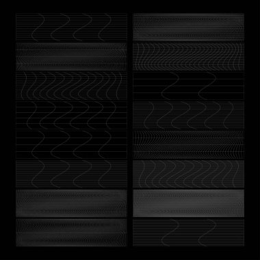 Dikdörtgen kümesi w bozulması, deforme etki vektör illüstrasyonu