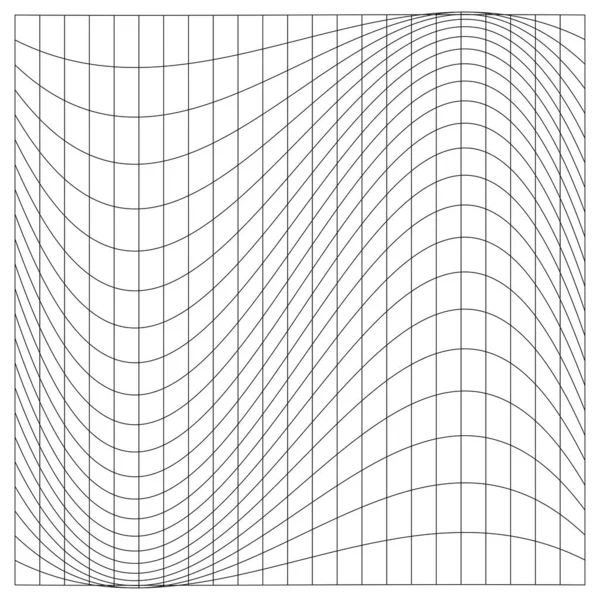 Grid Mesh Galler Galler Med Förvrängning Deformerad Effekt Snedvridning Deformering — Stock vektor