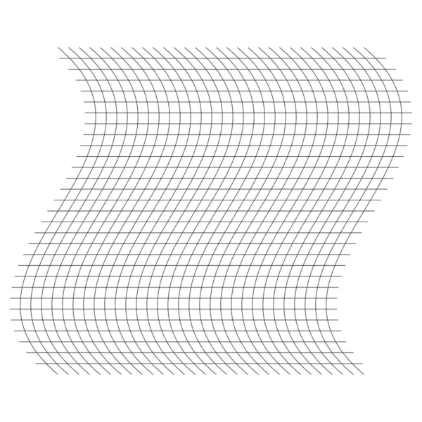 Grid Mesh Lattice Grating Distort Deform Effect Distortion Deformation Array — Stock Vector