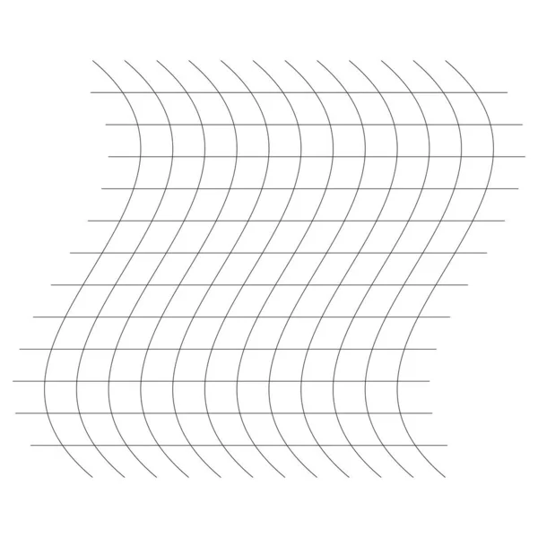 Grade Malha Treliça Grade Com Distorcer Deformar Efeito Distorção Matriz —  Vetores de Stock