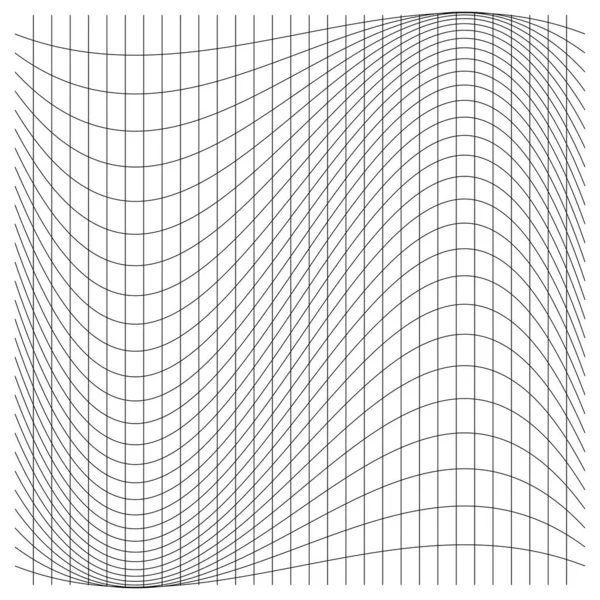 Grid Mesh Galler Galler Med Förvrängning Deformerad Effekt Snedvridning Deformering — Stock vektor