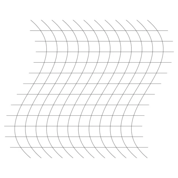 Rejilla Malla Celosía Rejilla Con Distorsión Efecto Deforme Distorsión Deformación — Archivo Imágenes Vectoriales