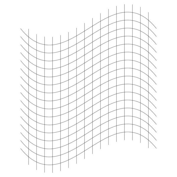 Rejilla Malla Celosía Rejilla Con Distorsión Efecto Deforme Distorsión Deformación — Archivo Imágenes Vectoriales