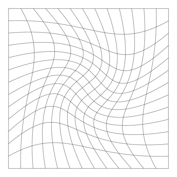 Grade Malha Treliça Grade Com Distorcer Deformar Efeito Distorção Matriz —  Vetores de Stock