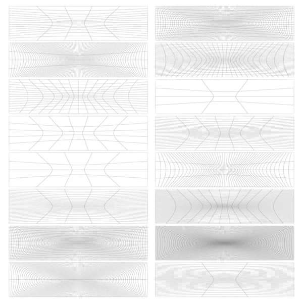 Dikdörtgen kümesi w bozulması, deforme etki vektör illüstrasyonu