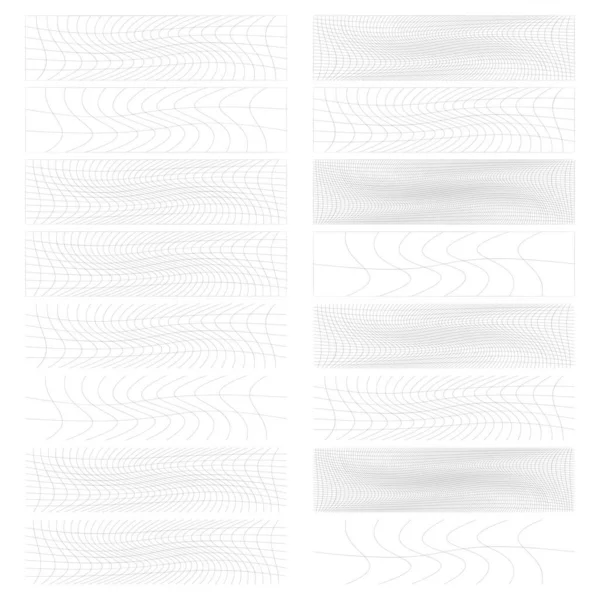 Dikdörtgen kümesi w bozulması, deforme etki vektör illüstrasyonu