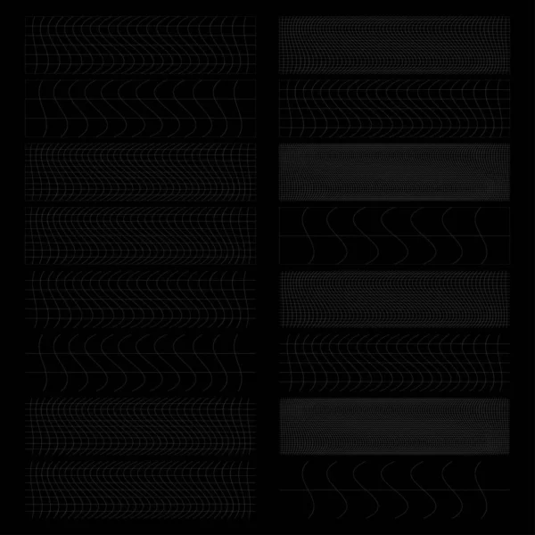 Dikdörtgen kümesi w bozulması, deforme etki vektör illüstrasyonu