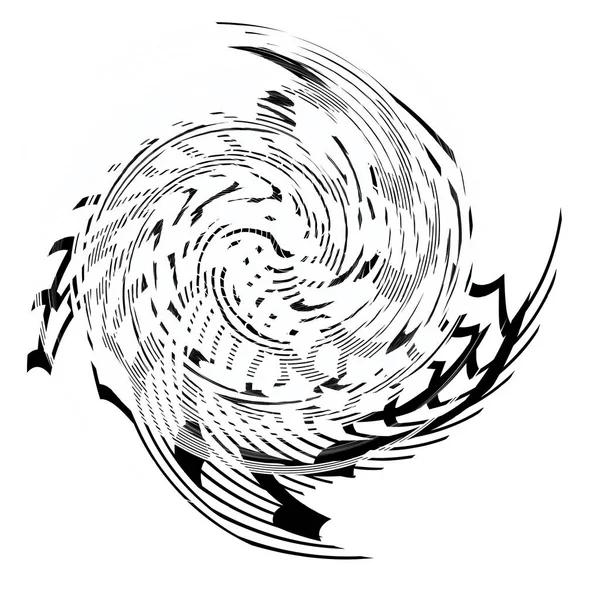 Espiral Geométrica Remolino Giro Coclear Abstracto Elemento Voluta Hélice — Vector de stock