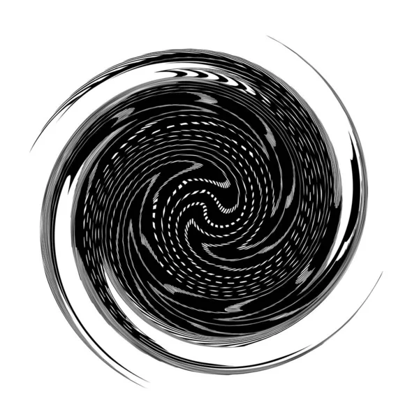 Espiral Geométrica Remolino Giro Coclear Abstracto Elemento Voluta Hélice — Vector de stock