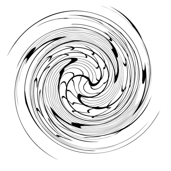 Geometrische Spirale Wirbel Wirbel Abstraktes Cochlear Helix Volutenelement — Stockvektor