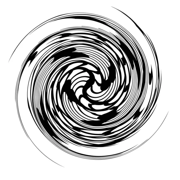 Espiral Geométrica Redemoinho Giro Coclear Abstrato Elemento Voluta Helicoidal — Vetor de Stock