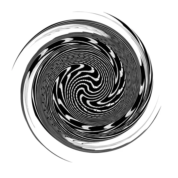 Geometrische Spiraal Draaikolk Draaikolk Abstract Cochleair Helix Voluut Element — Stockvector