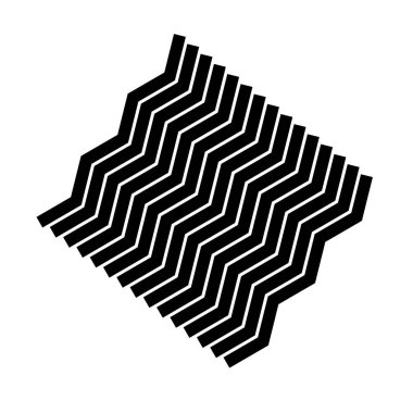 Dalgalı, zig-zag, çapraz çapraz, eğimli çizgiler geometrik çizimler