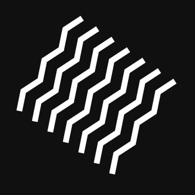 Dalgalı, zig-zag, çapraz çapraz, eğimli çizgiler geometrik çizimler