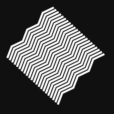 Dalgalı, zig-zag, çapraz çapraz, eğimli çizgiler geometrik çizimler