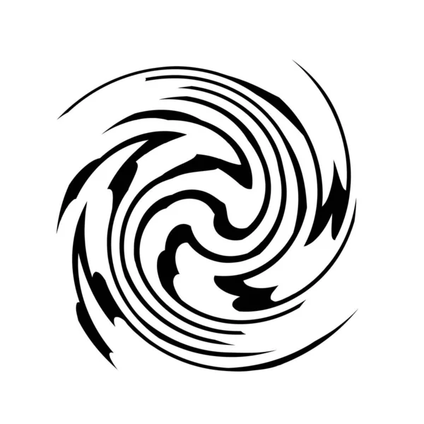 Spirale Géométrique Tourbillon Tourbillon Cochlée Abstraite Élément Volute Hélice — Image vectorielle