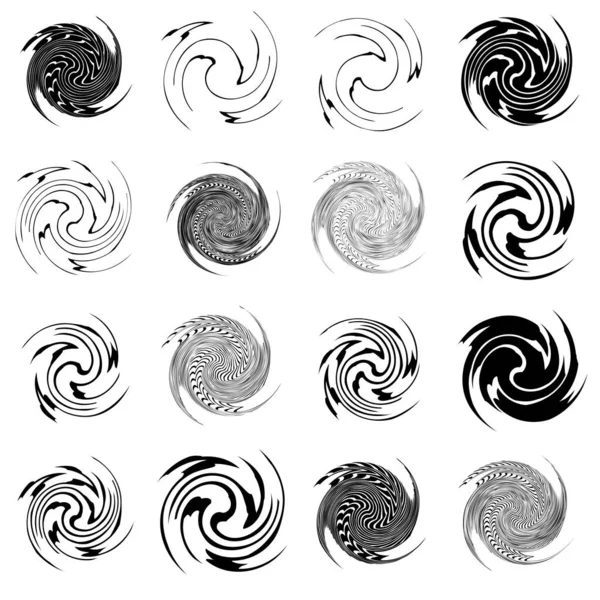 Geometrische Spirale Wirbel Wirbel Abstraktes Cochlear Helix Volutenelement — Stockvektor