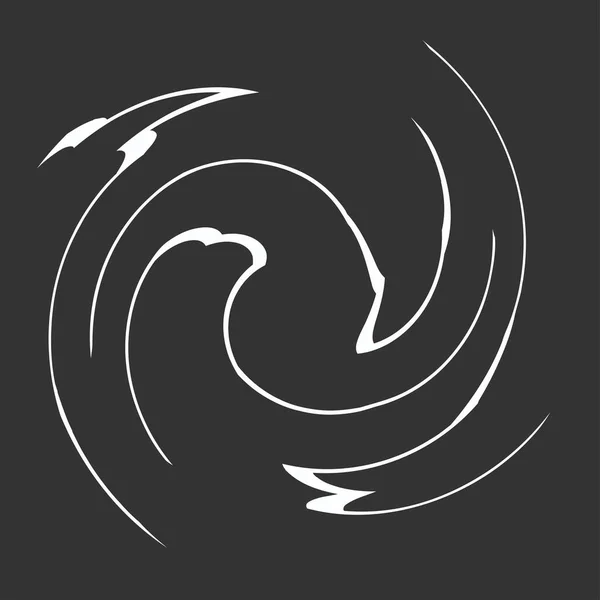 Geometrische Spirale Wirbel Wirbel Abstraktes Cochlear Helix Volutenelement — Stockvektor