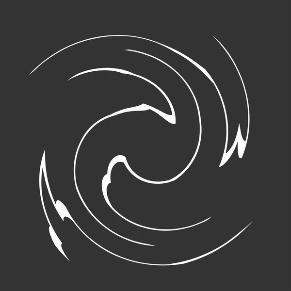 Geometrisk Spiral Virvel Virvel Abstrakt Cochlear Helix Volute Element — Stock vektor