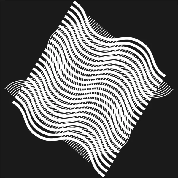 Diagonale Grille Aléatoire Maille Ondulée Zigzag Ondulation Lignes Croisées Criss — Image vectorielle