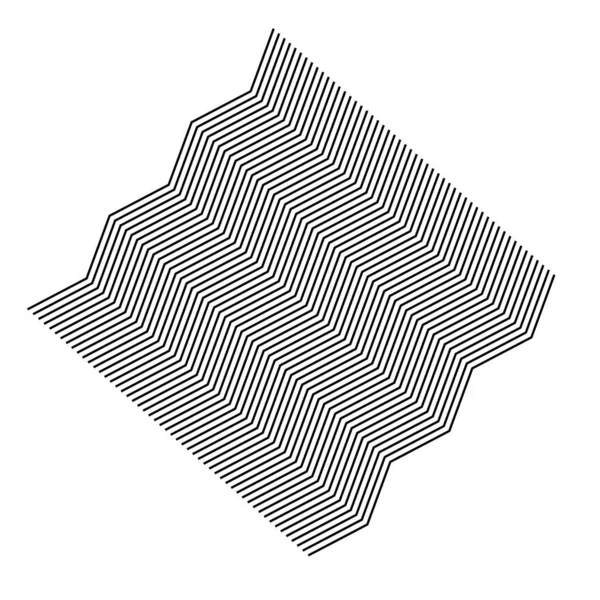 Ondulado Zig Zag Cruzamento Diagonal Linhas Oblíquas Ilustração Geométrica — Vetor de Stock