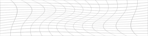 Хвилястий Пульсаційний Вигнутий Ефект Спотворення Довгий Довгастий Неправильний Прямокутний Каркас — стоковий вектор