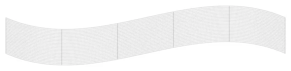 Wavy Ripple Curved Distort Effect Long Oblong Irregular Rectangular Wire — Archivo Imágenes Vectoriales