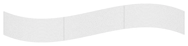 Wavy Ripple Curved Distort Effect Long Oblong Irregular Rectangular Wire — Archivo Imágenes Vectoriales