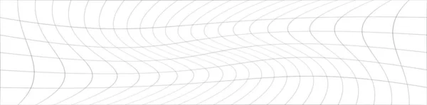 Wavy Ripple Curved Distort Effect Long Oblong Irregular Rectangular Wire — Vector de stock