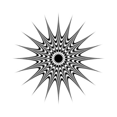 Basit, temel mandala motif simgesi